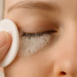 gentle eyelid cleaning with baby shampoo foam