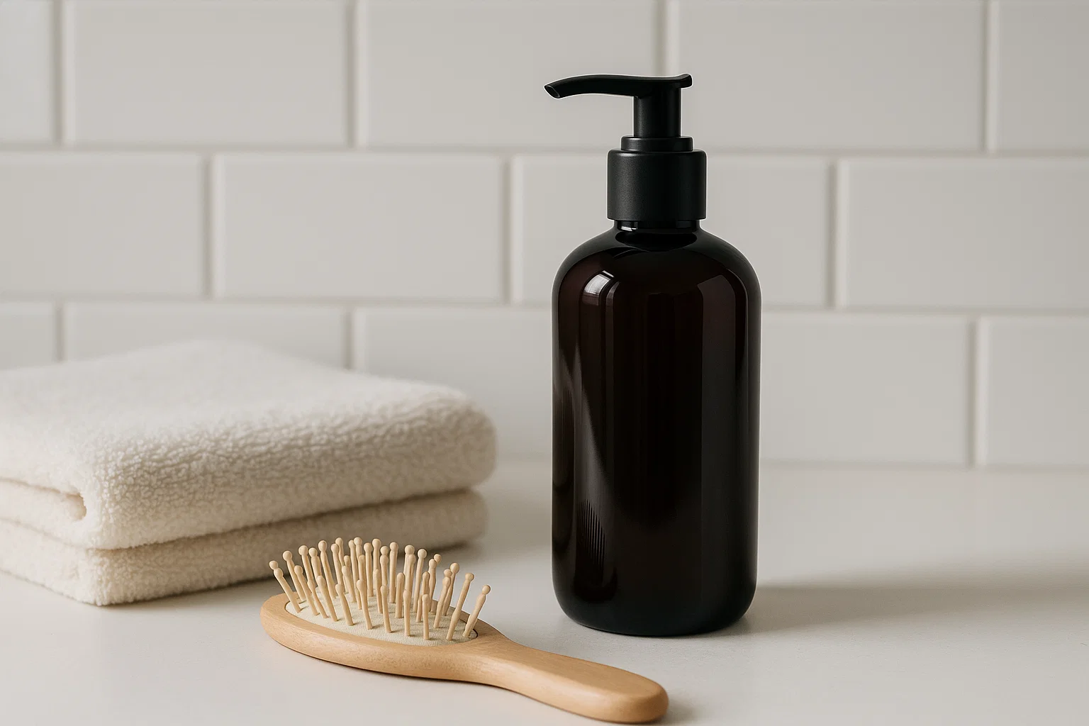 Does Good Guy Hair Regrowth Shampoo Work for Hair Growth? 2 Good Guy Hair Regrowth Shampoo bottle on bathroom counter
