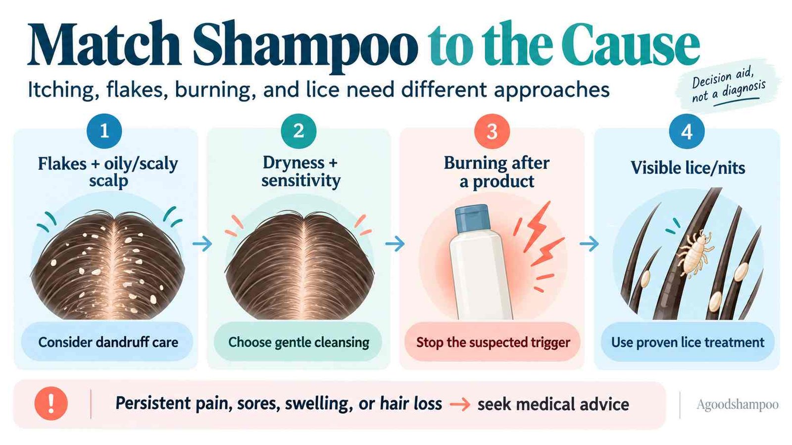 Guide matching itchy scalp symptoms with appropriate shampoo care