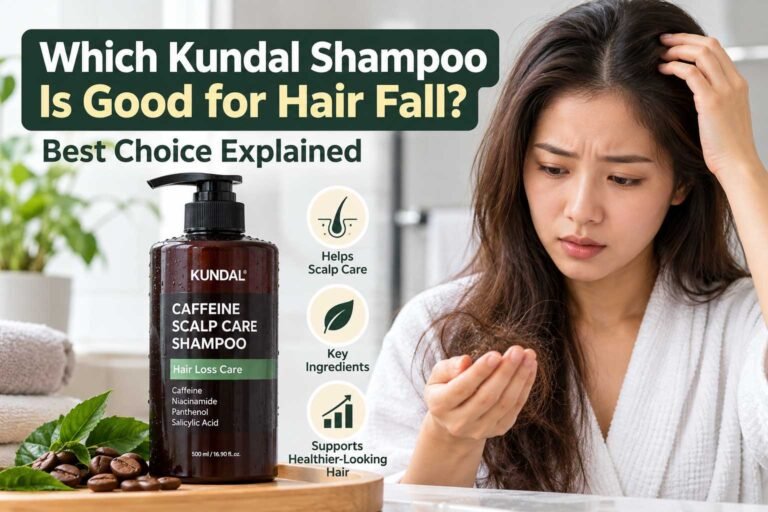 Caffeine scalp shampoo concept for choosing Kundal for hair fall