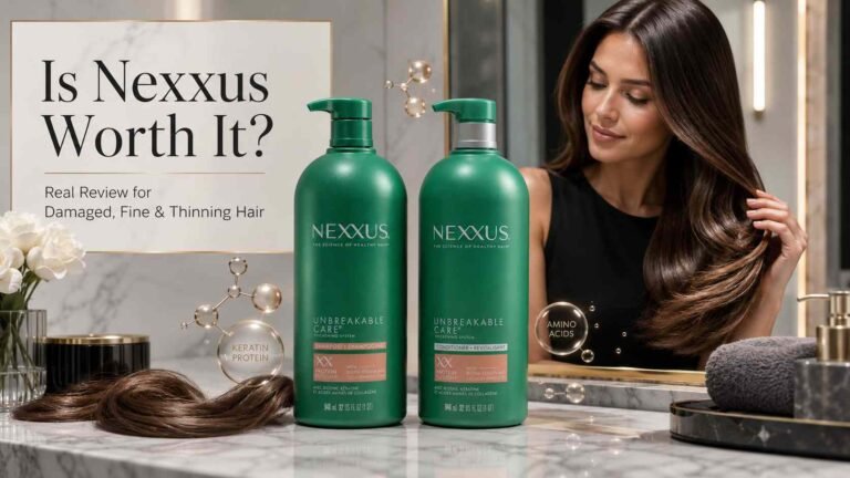 Is Nexxus a Good Shampoo and Conditioner for Hair Care? 17 Luxury Nexxus shampoo and conditioner review image showing healthy shiny hair and premium salon hair care products