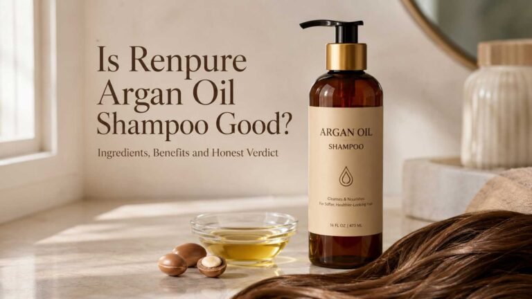Renpure argan oil shampoo review with argan oil and healthy shiny hair