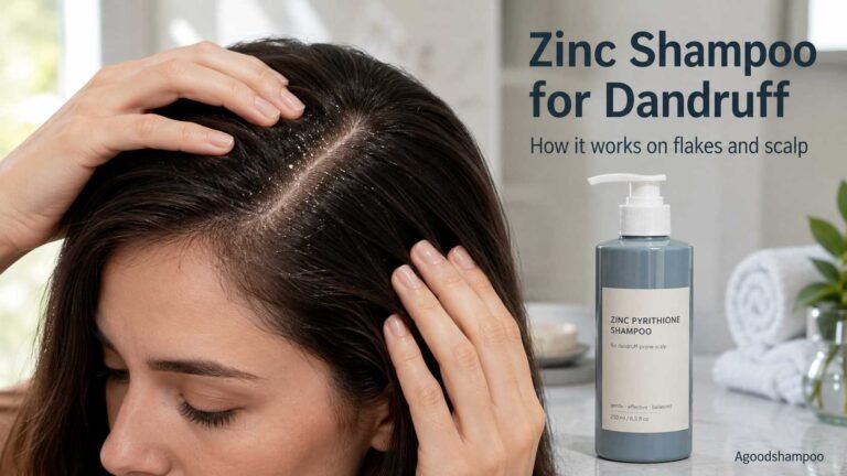 Scalp and anti-dandruff shampoo illustrating zinc pyrithione dandruff care