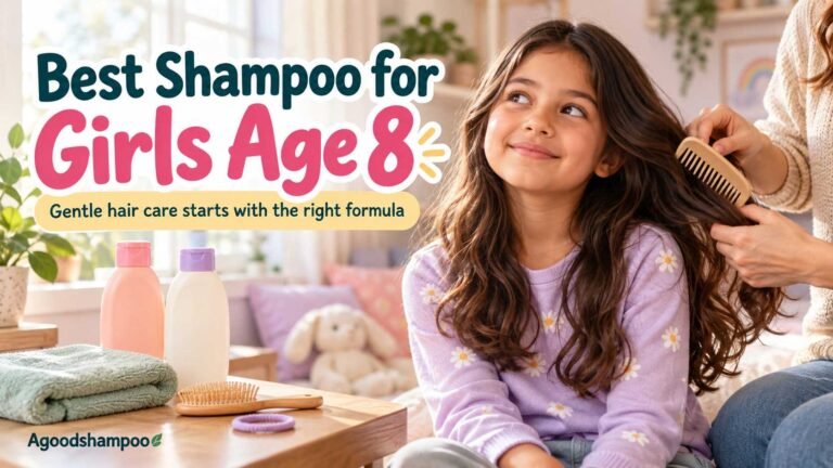 Young girl having her wavy hair gently combed by caregiver